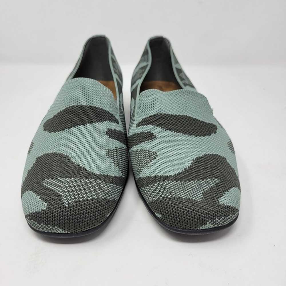 Comfortview Womens 8 Knit Camo Madie Flats Green … - image 3