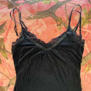 y2k vintage express black lace cami top