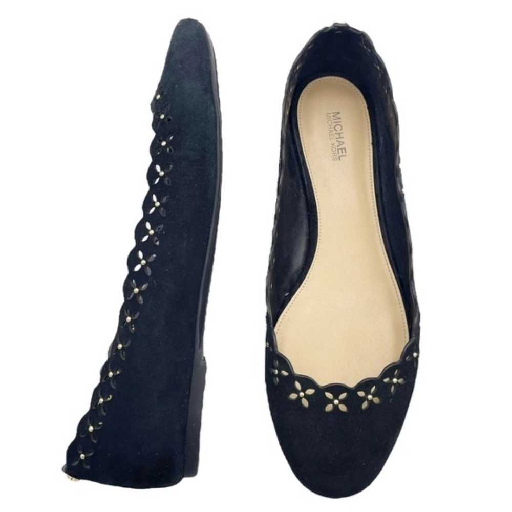 MICHAEL Michael Kors Thalia Ballet Flat Black Sue… - image 1