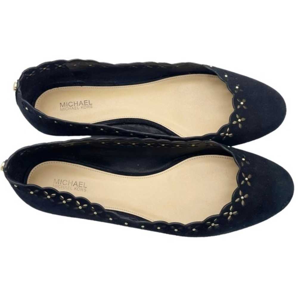 MICHAEL Michael Kors Thalia Ballet Flat Black Sue… - image 2