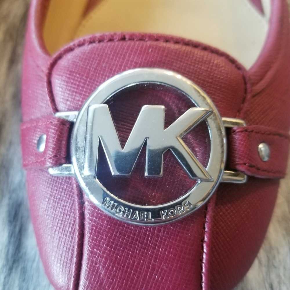 MICHAEL Michael Kors Red Leather Fulton Moc size 8 - image 4