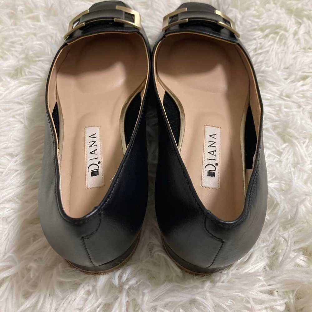 Brand new item, DIANA leather flat pumps with gol… - image 5