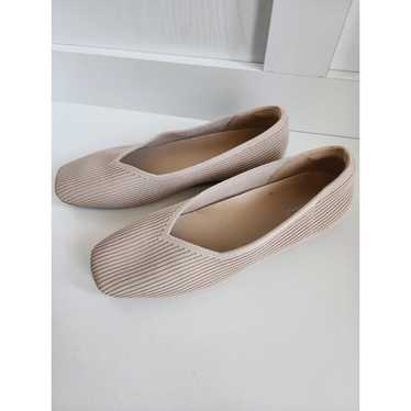 Womens Arromic Nude/beige Ballet Knit easy slip on