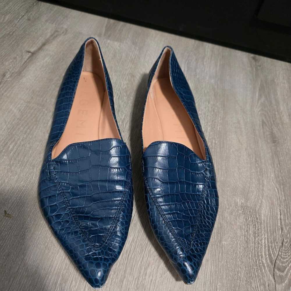 EUC Women's M.Gemi The GIA Blue Python Flats Shoe… - image 1