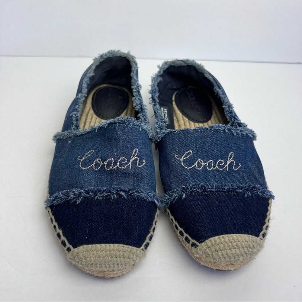 Coach Celina Frayed Two Tone Denim Espadrille Wom… - image 11