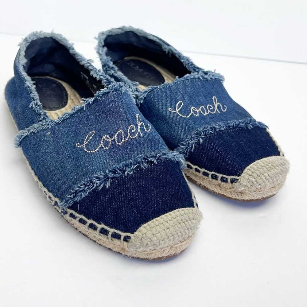 Coach Celina Frayed Two Tone Denim Espadrille Wom… - image 1