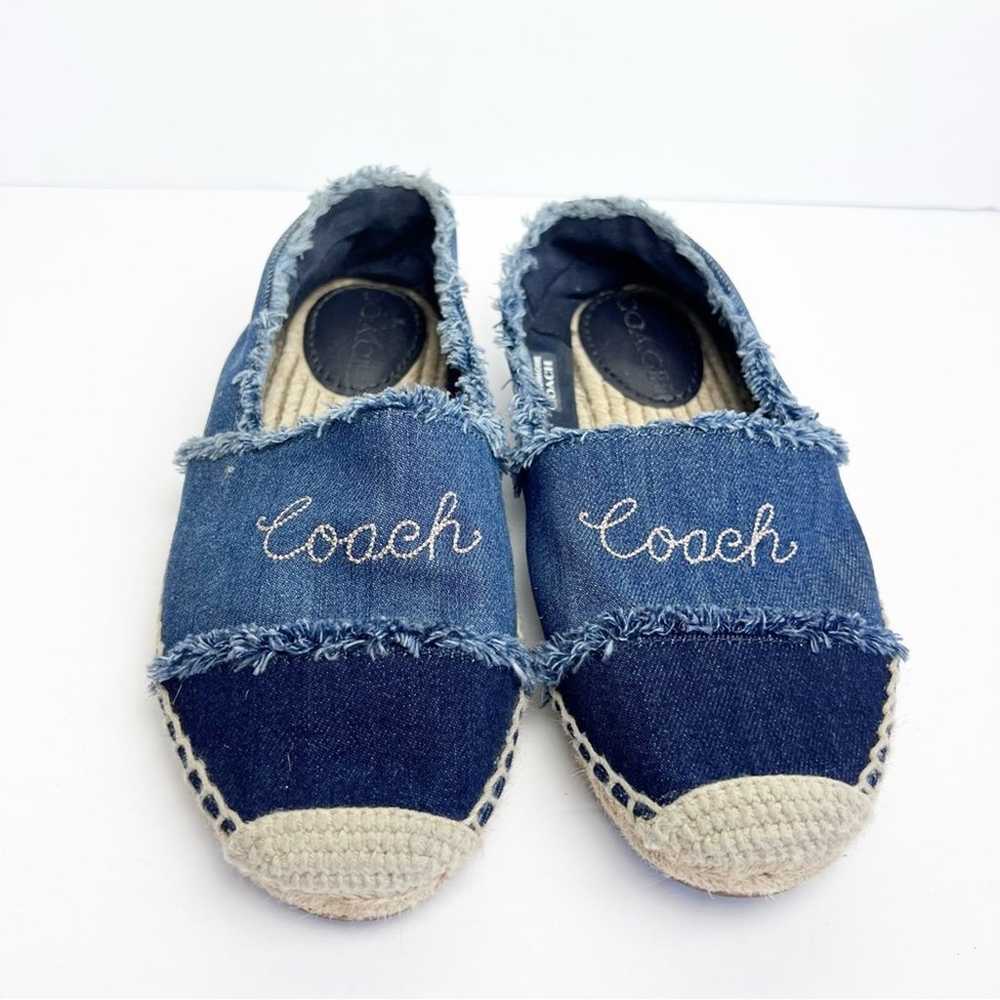 Coach Celina Frayed Two Tone Denim Espadrille Wom… - image 2