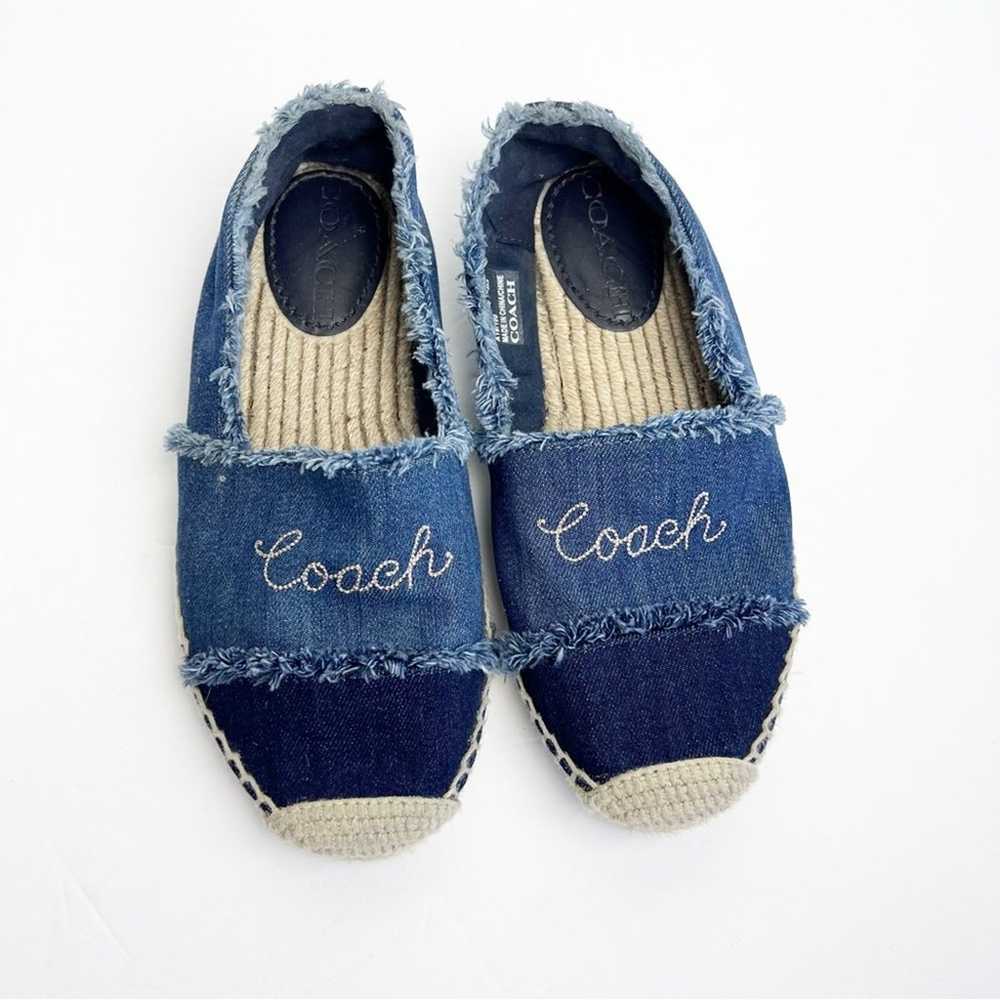 Coach Celina Frayed Two Tone Denim Espadrille Wom… - image 3