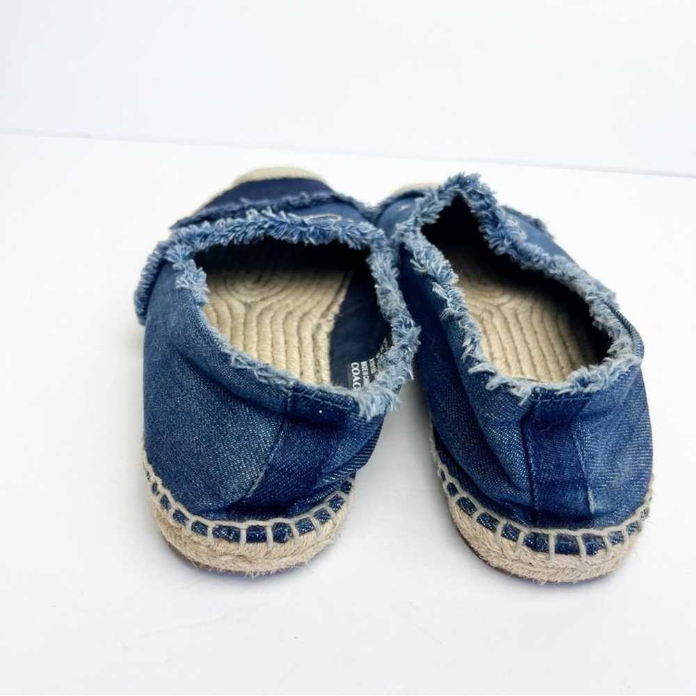 Coach Celina Frayed Two Tone Denim Espadrille Wom… - image 7