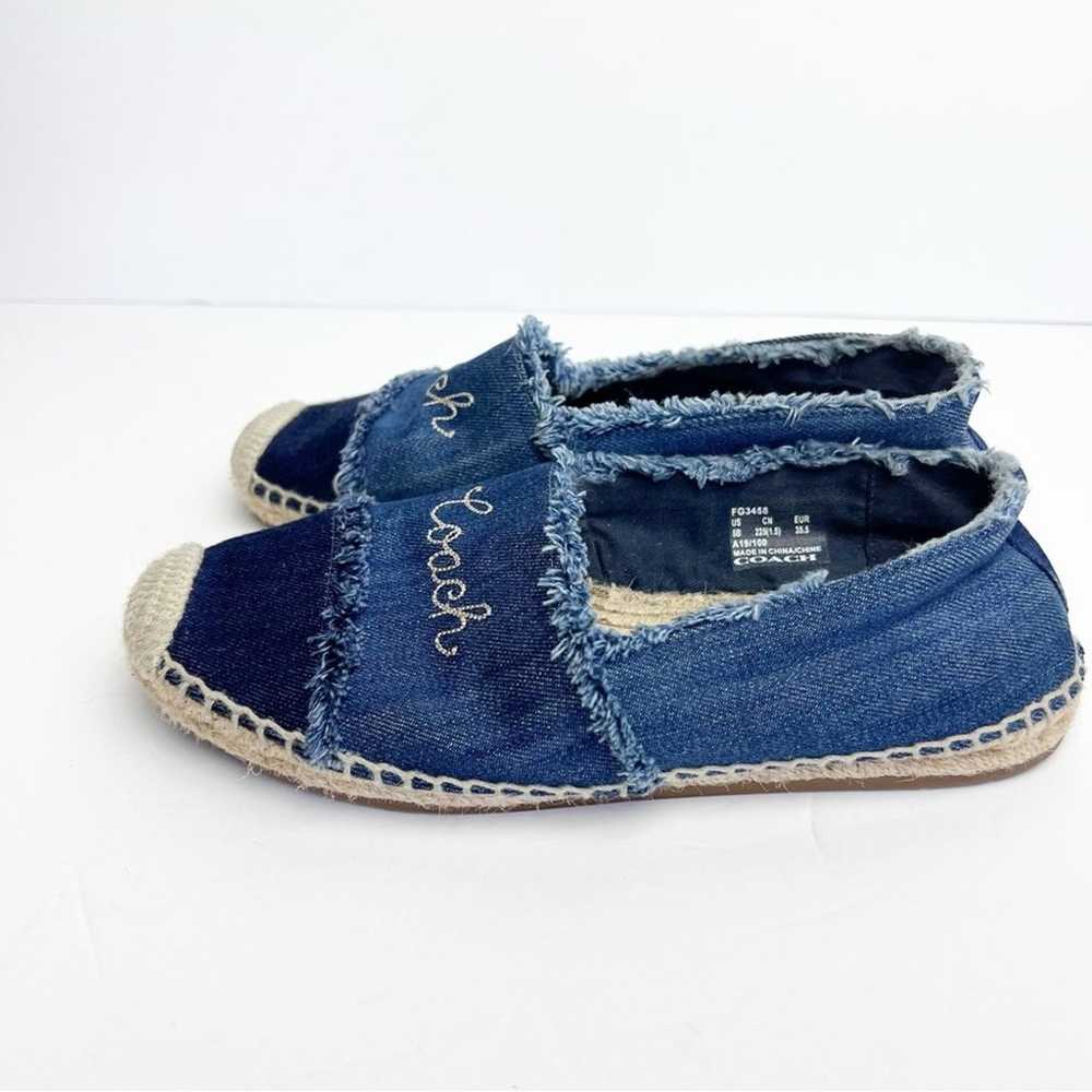 Coach Celina Frayed Two Tone Denim Espadrille Wom… - image 8