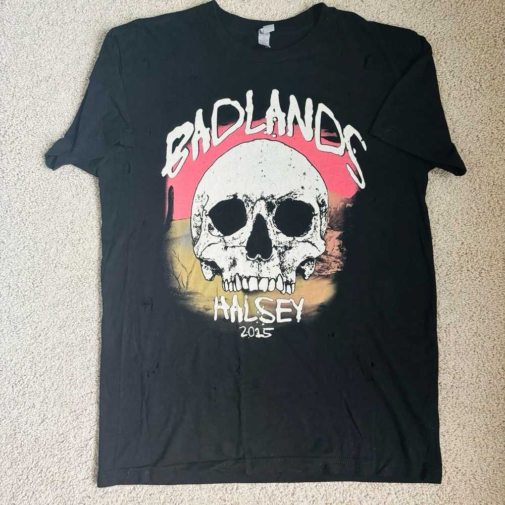 halsey 2015 badlands tour black distressed skull … - image 5