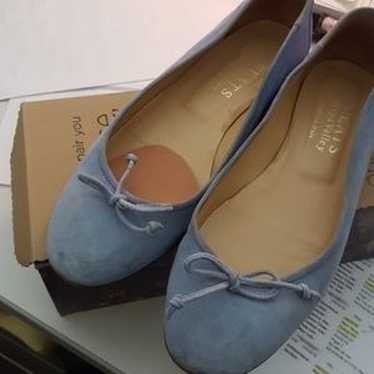 Italian Suede Ballerina Flats Size 7.5