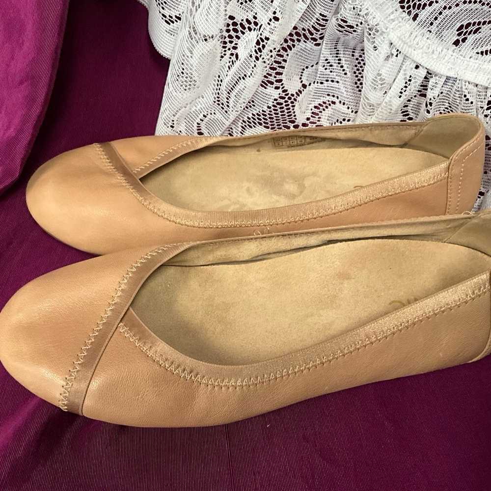 Vionic Caroll Ballet Flat Soft Tan Leather Size 9… - image 4