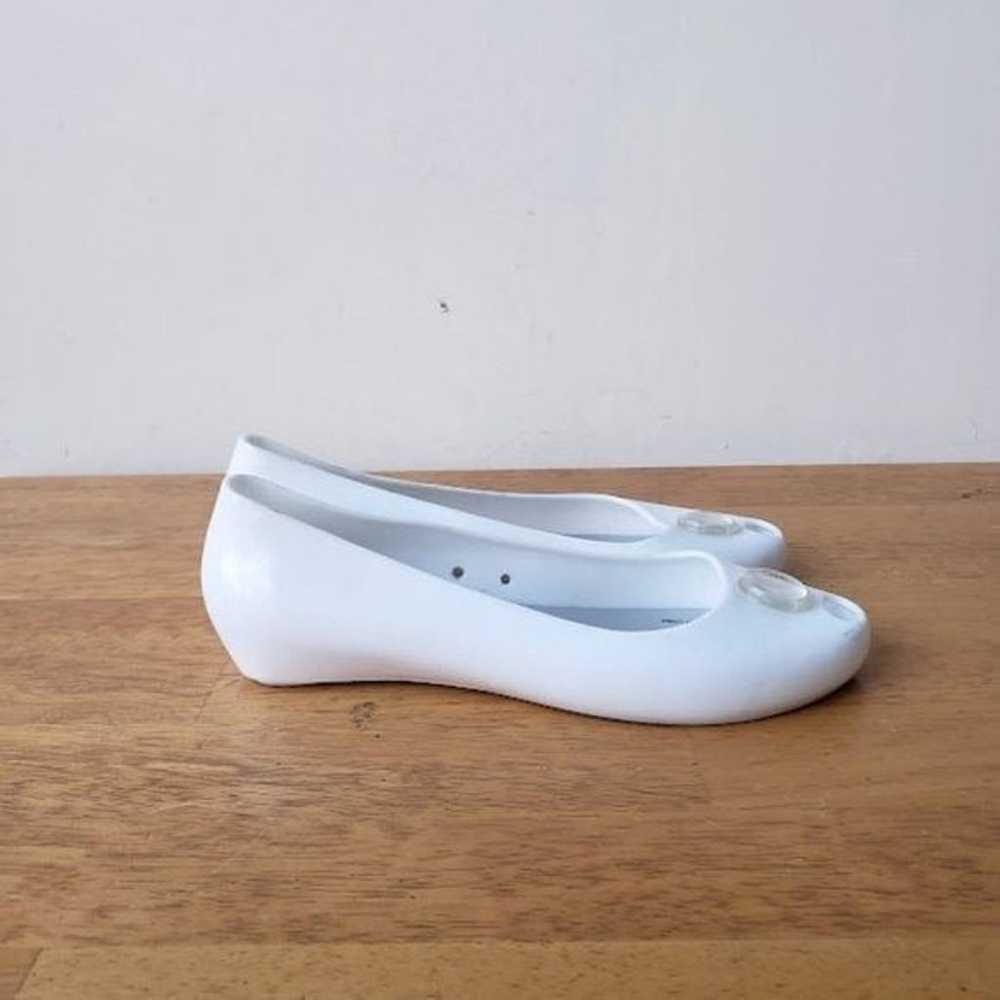 ARMANI White Jelly Peep Toe Flats - image 10