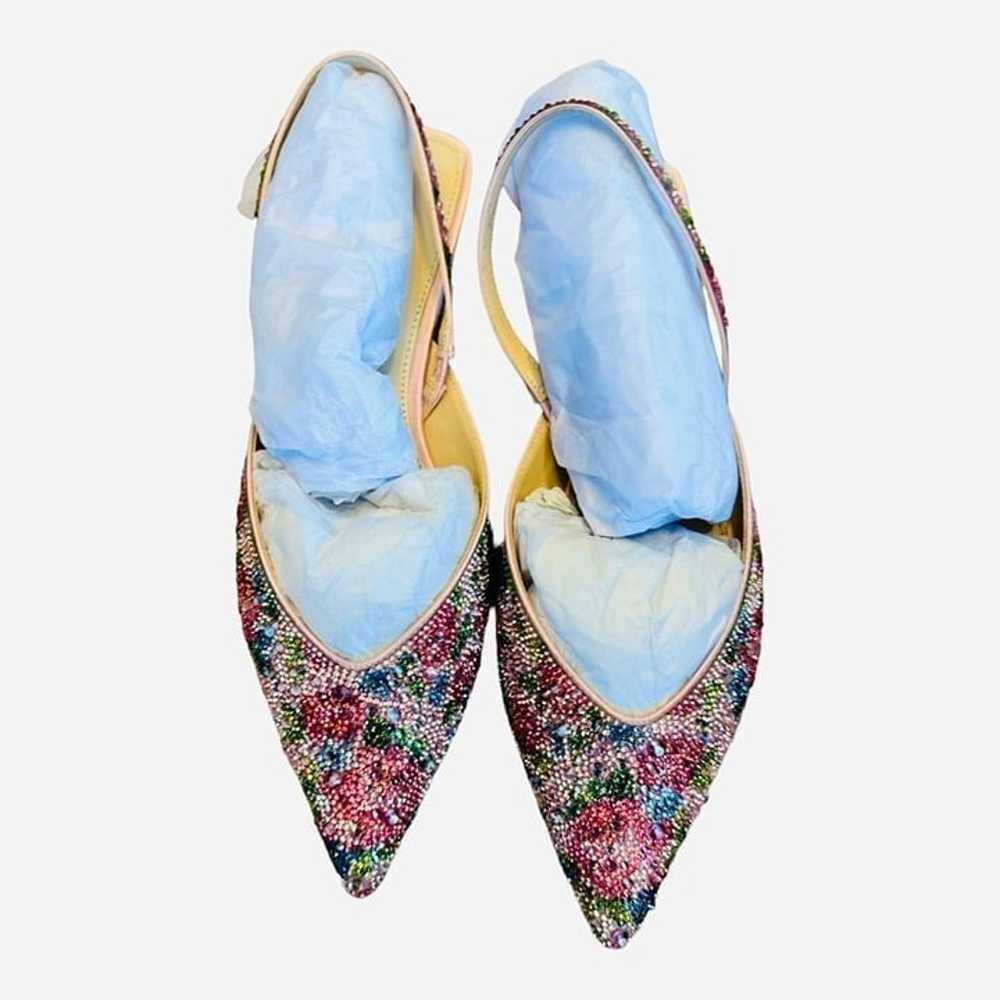 Betsey Johnson Vance Sling Back Flats Embellished… - image 5