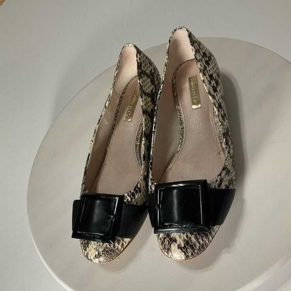 Louise et Cie Leather Snakeskin Buckle Toe flats,… - image 10