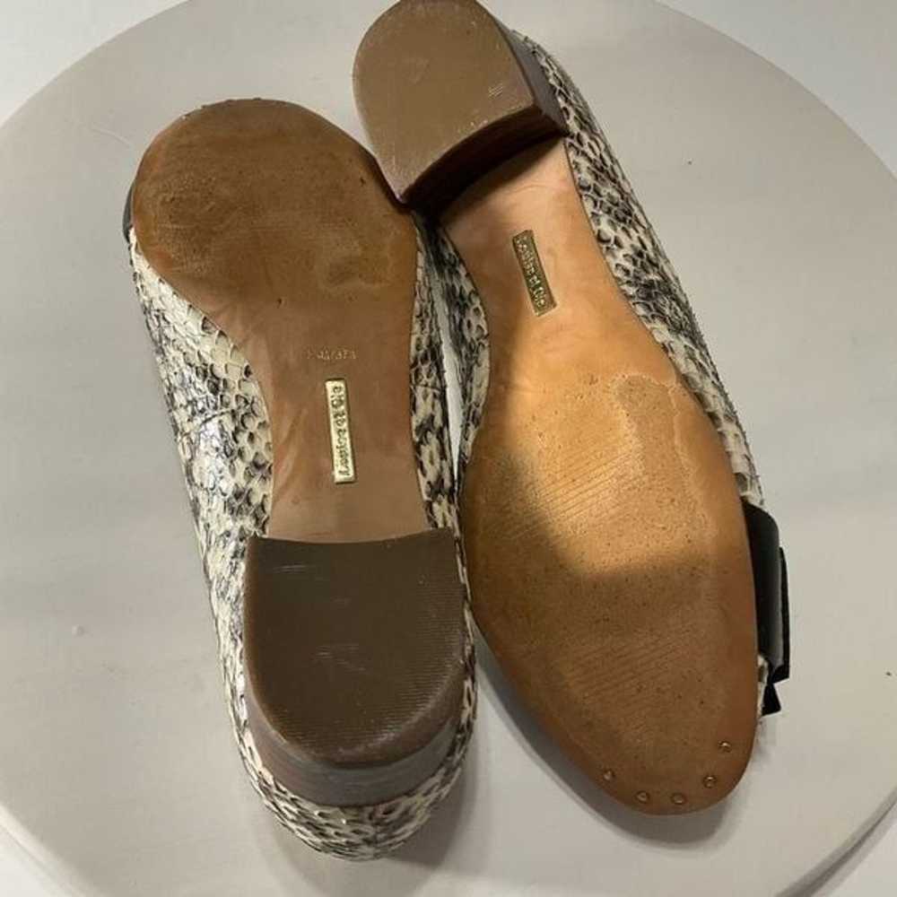 Louise et Cie Leather Snakeskin Buckle Toe flats,… - image 11