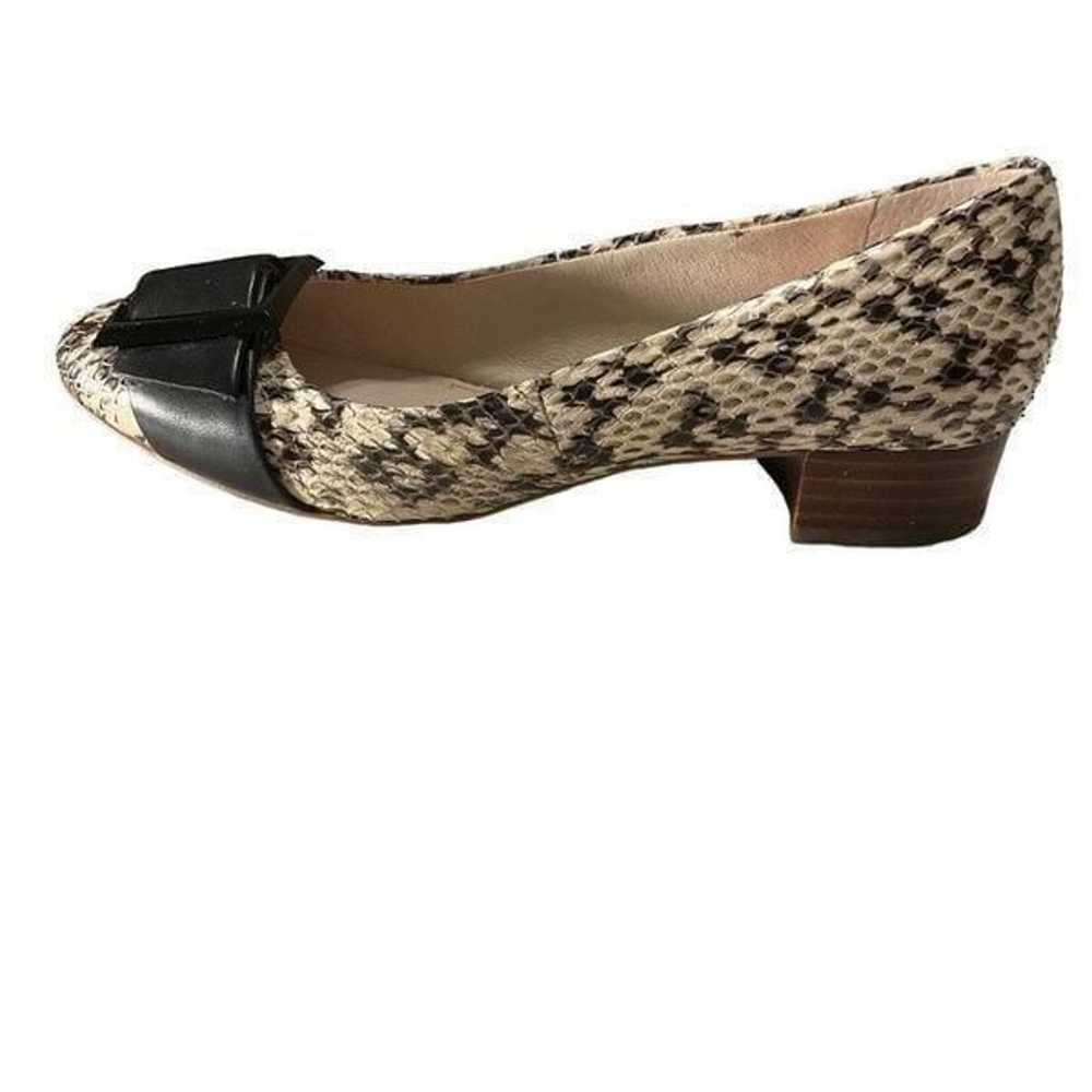 Louise et Cie Leather Snakeskin Buckle Toe flats,… - image 7