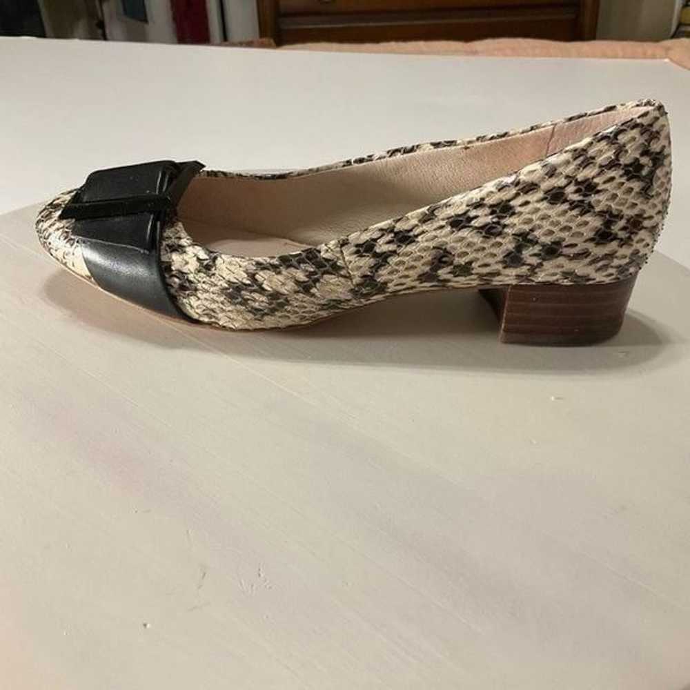 Louise et Cie Leather Snakeskin Buckle Toe flats,… - image 9