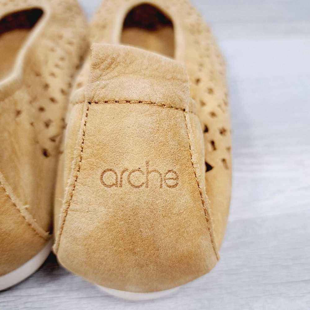 Arche Suede Nubuck Leather Perforated Ballet Flat… - image 5