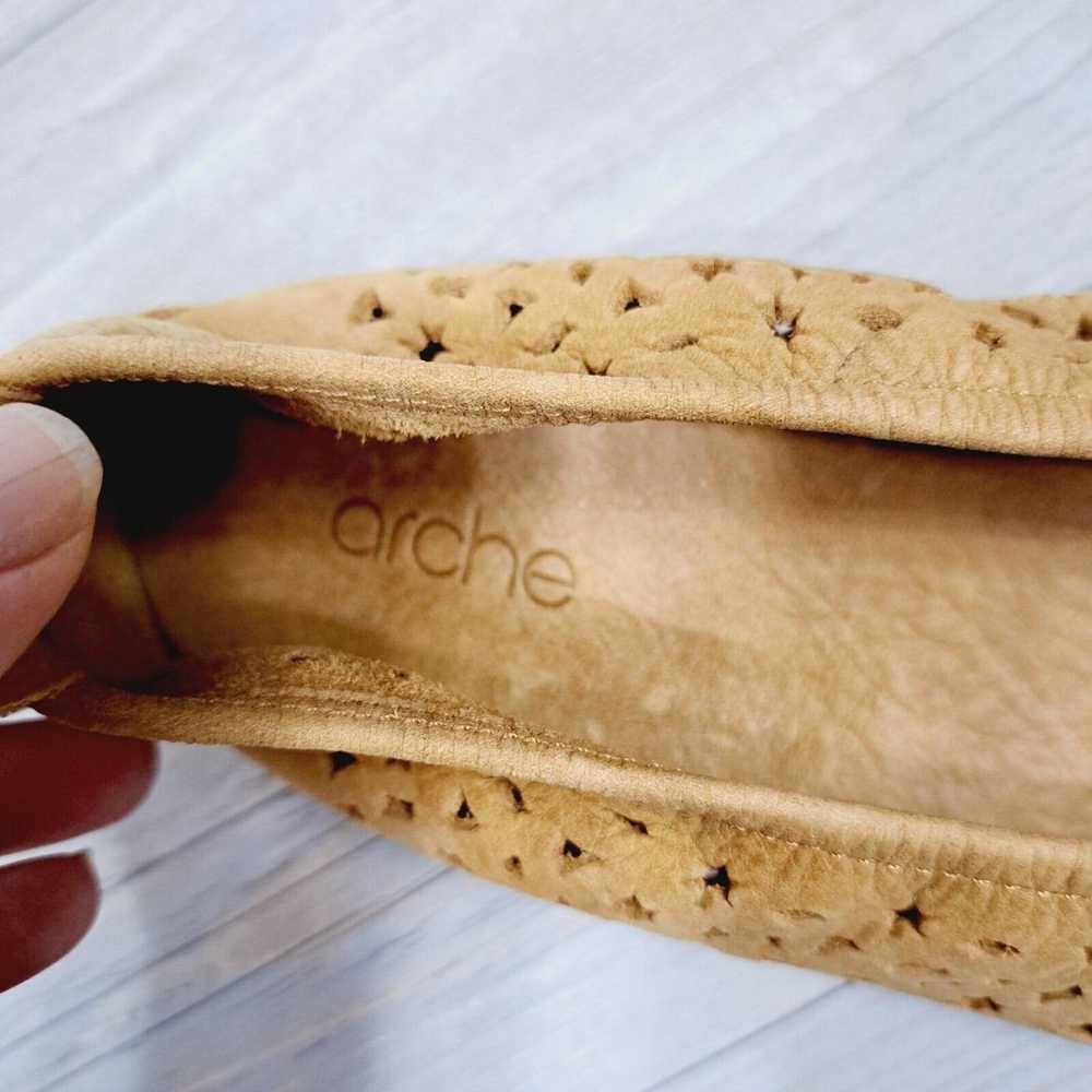 Arche Suede Nubuck Leather Perforated Ballet Flat… - image 9