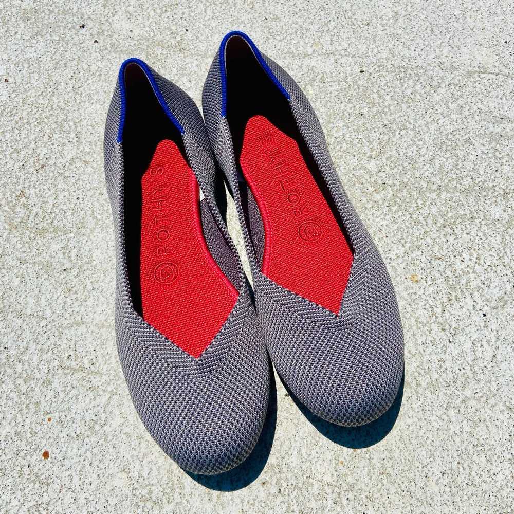 Rothy’s The Flat in Pebble Grey Blue Size 6.5 Wom… - image 4