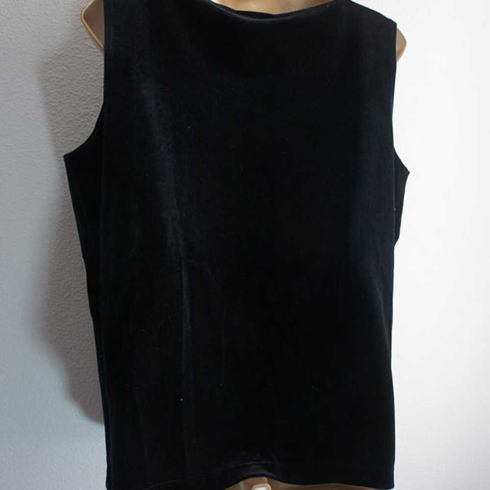 Chicos design vintage velvet boat neck tank top s… - image 3