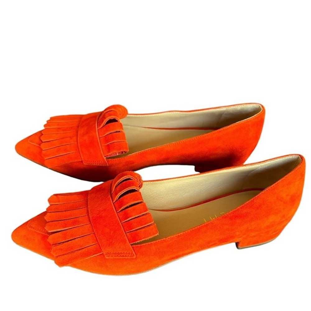 M. Gemi Pointed Fringe Slip On Suede Burnt Orange… - image 12