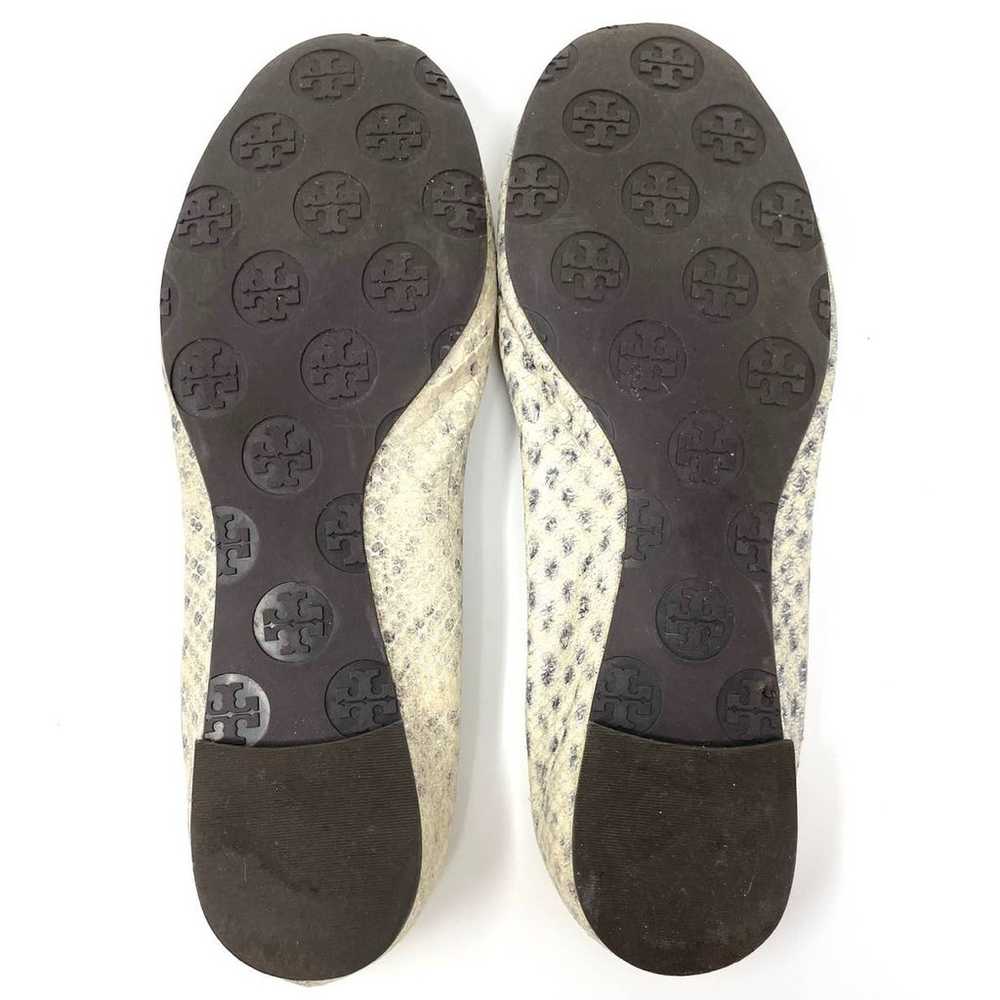 Tory Burch Reva Leather Slip On Ballet Flats Snak… - image 7