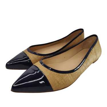 Pointed cap toe woven flats by Talbot - image 1