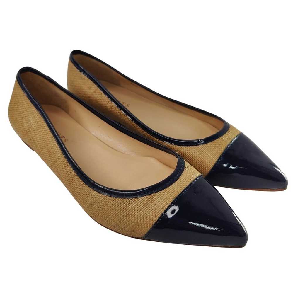 Pointed cap toe woven flats by Talbot - image 3