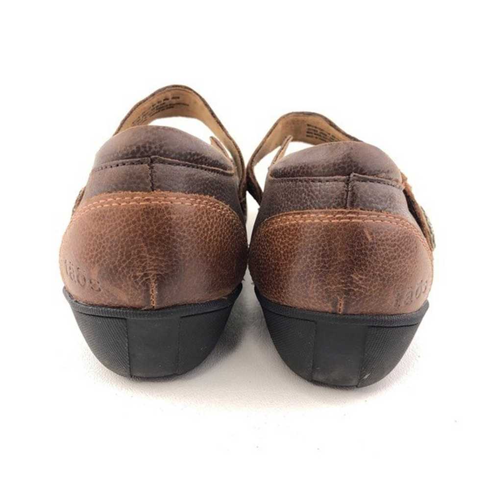 Taos Bravo Brown Leather Mary Jane Shoes 8 W Wide - image 6