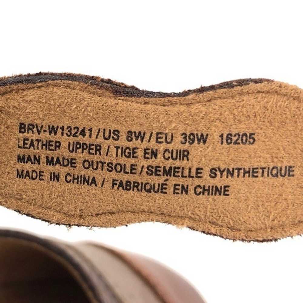 Taos Bravo Brown Leather Mary Jane Shoes 8 W Wide - image 8