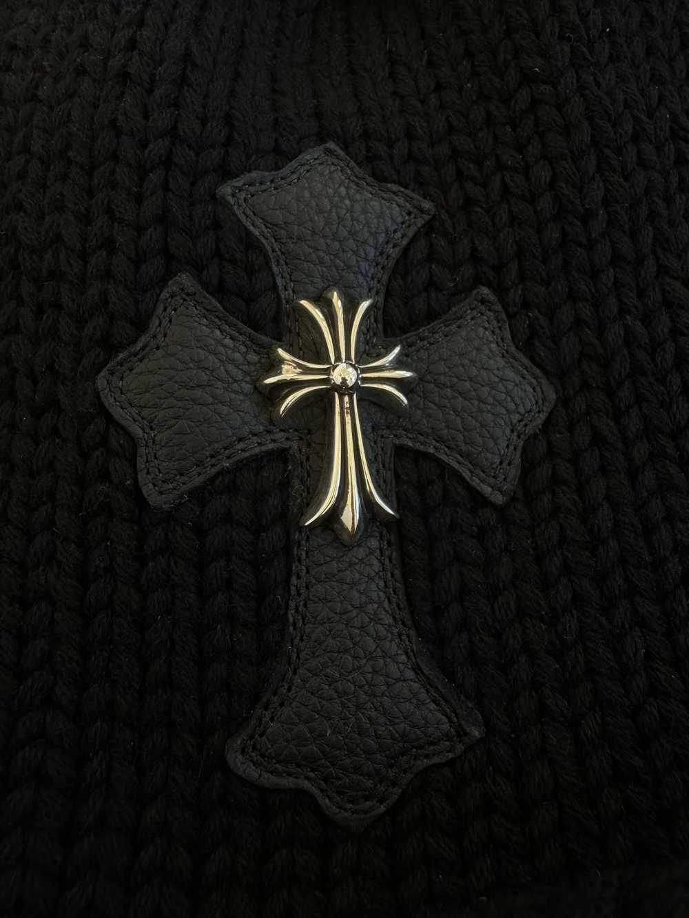 Chrome Hearts CH Cashmere Leather Cross Hardware … - image 5