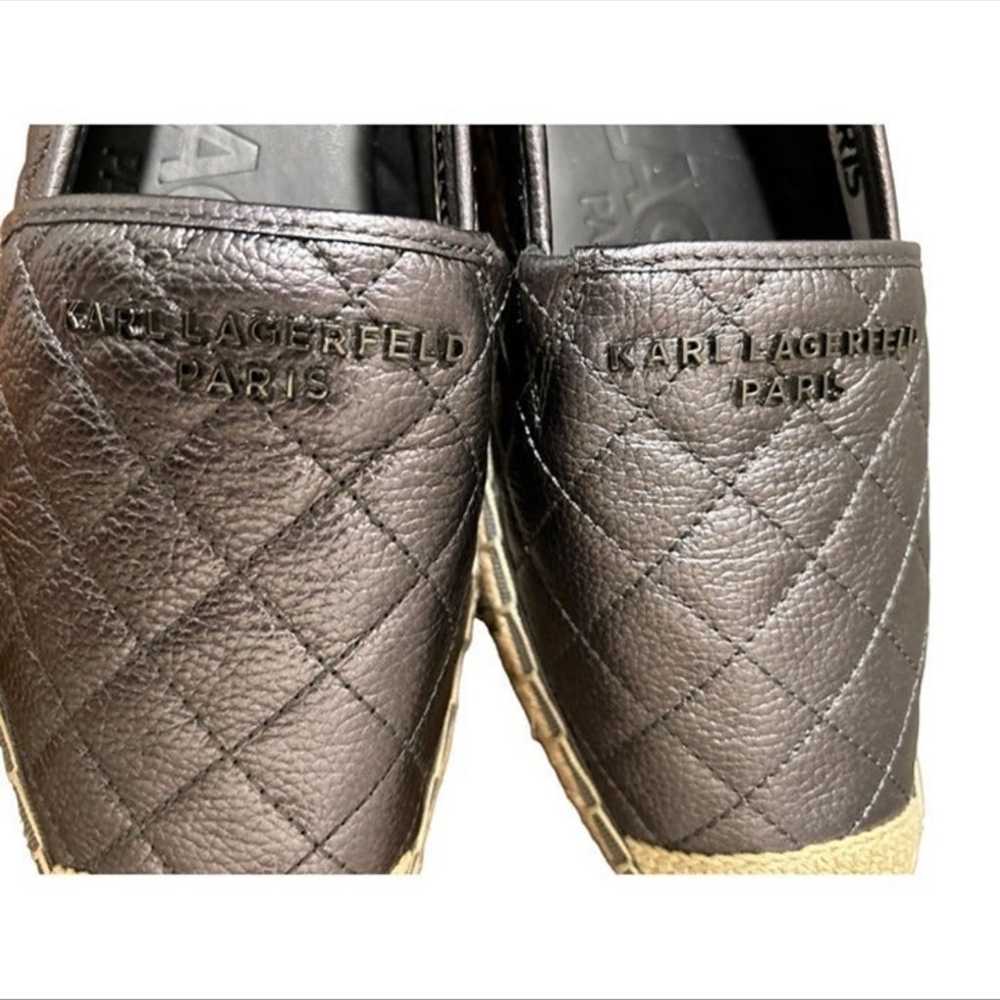 KARL LAGERFELD PARIS Dalia Quilted Leather Platfo… - image 7