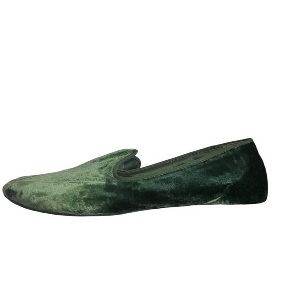 NEW Birdies the Heron green velvet flats Slip on … - image 3