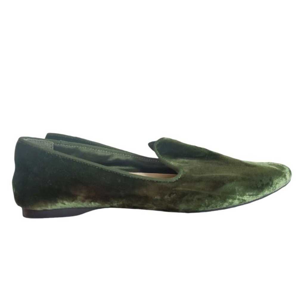 NEW Birdies the Heron green velvet flats Slip on … - image 5