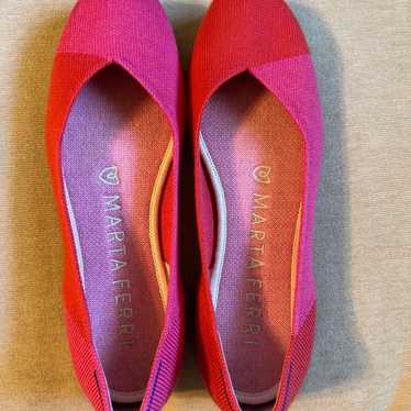 Rothy’s Marta Ferri Merino Flats Flame Azalea Siz… - image 1