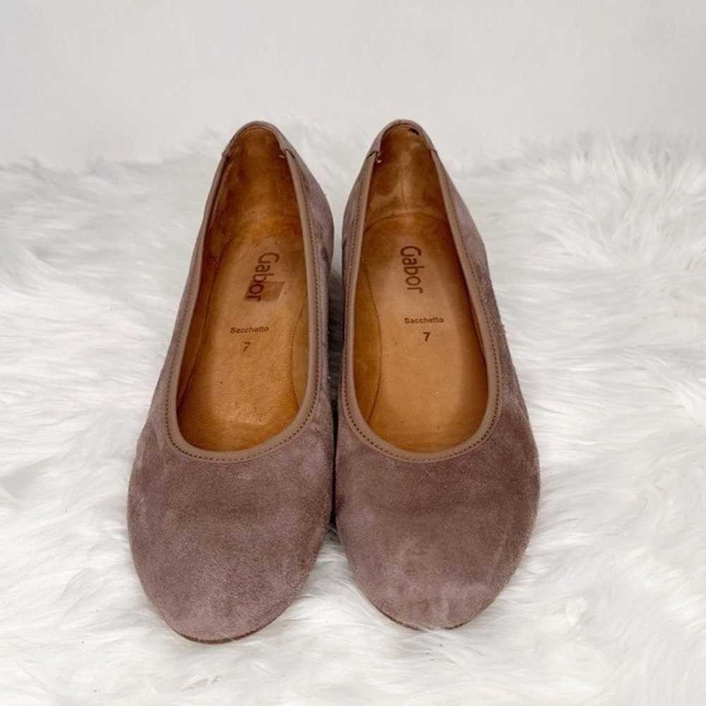 Gabor Sacchetto Hidden Wedge Suede Taupe Pumps Sz… - image 2