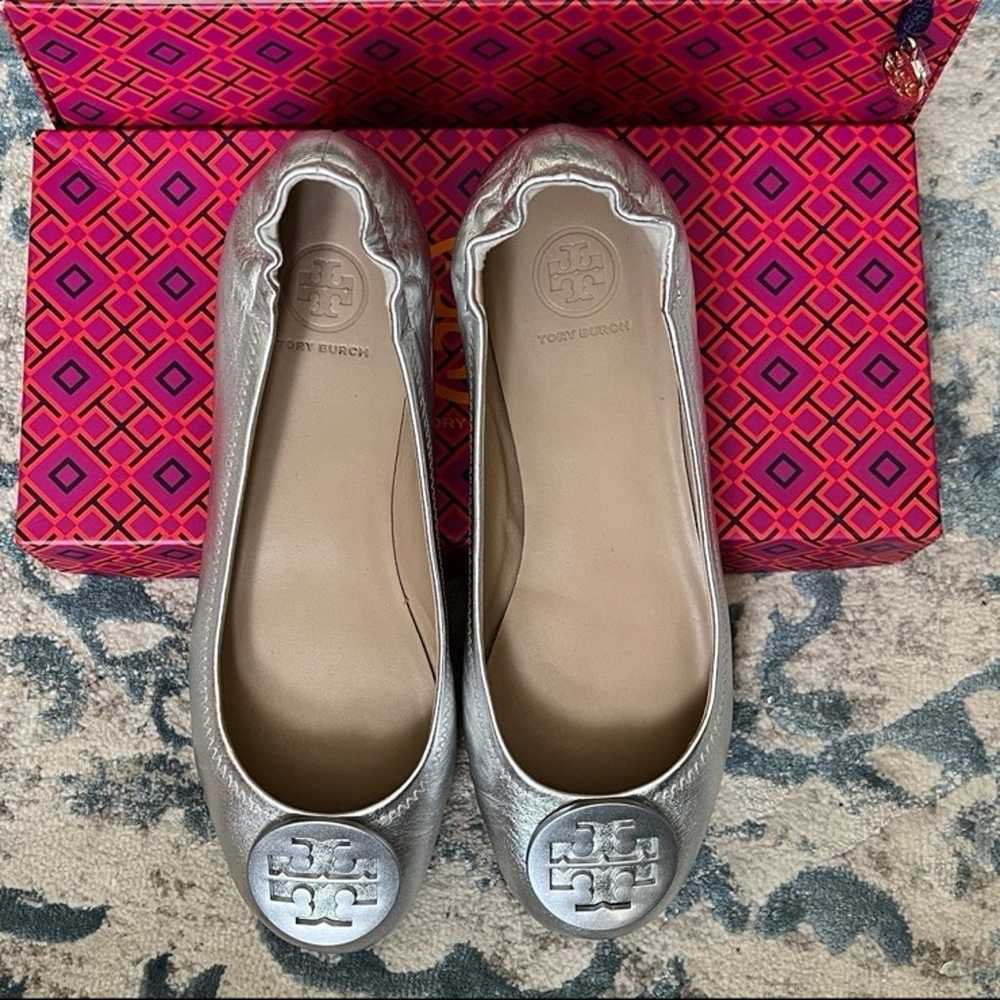 Silver Tory Burch flats size 8 - image 1