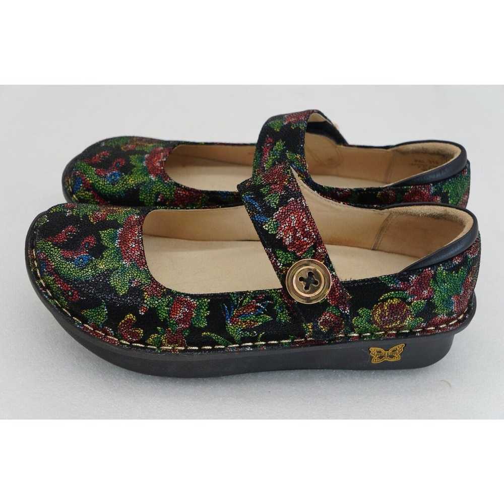 Alegria Paloma Mary Jane Black Floral Shoes Women… - image 1