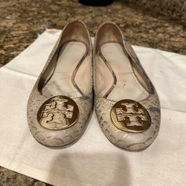 Snake skin Tory Burch flats