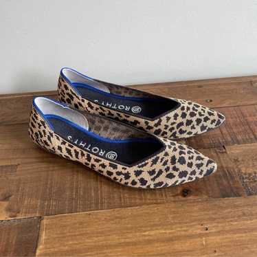 Rothys The Point Leopard Shoes Flats 8