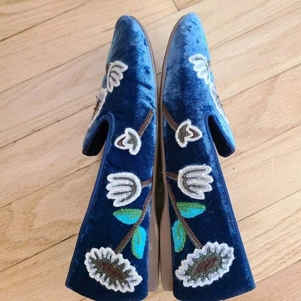 Birdies The Starling Blue Flats Size 7.5 Velvet O… - image 3