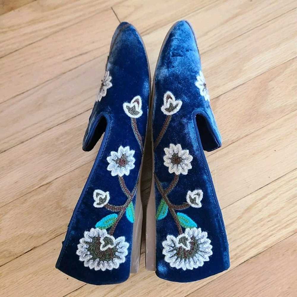 Birdies The Starling Blue Flats Size 7.5 Velvet O… - image 4