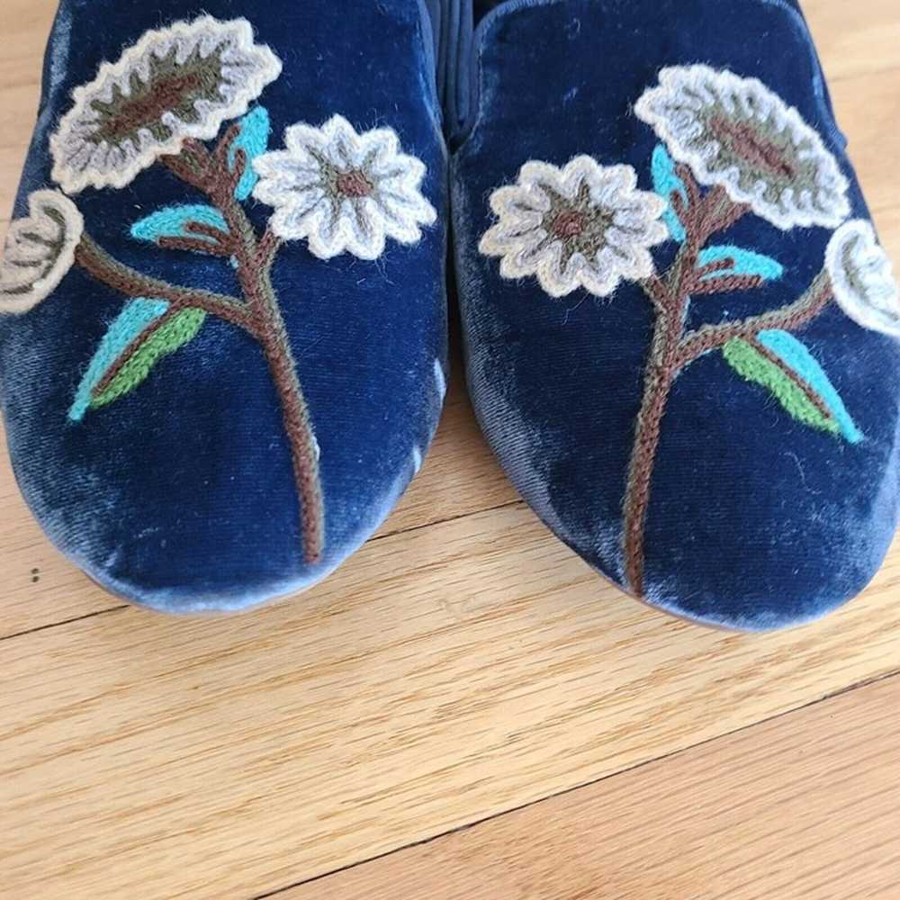 Birdies The Starling Blue Flats Size 7.5 Velvet O… - image 5