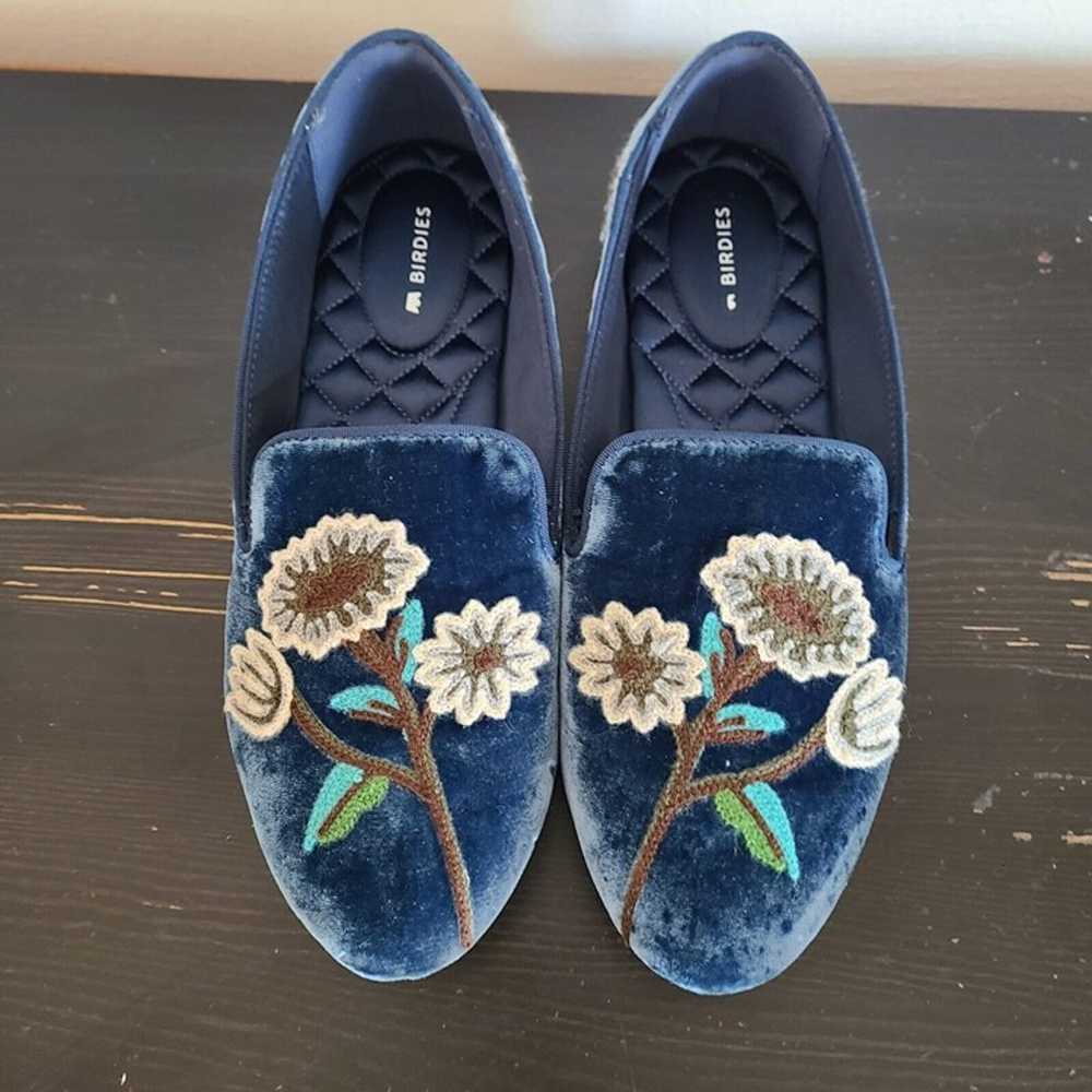 Birdies The Starling Blue Flats Size 7.5 Velvet O… - image 9