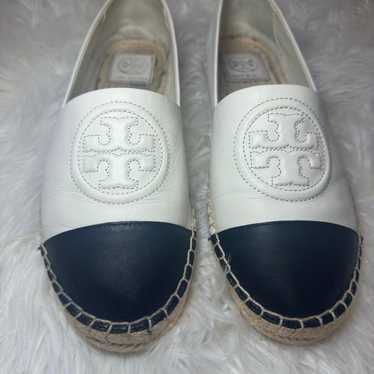 Tory Burch Black & White Espadrilles Size 8.5 - image 1