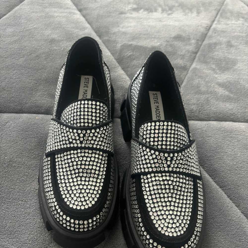 Steve Madden trifecta loafer rhinestones - image 1