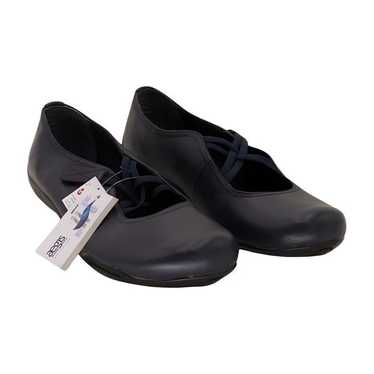 Ros Hommerson Navy Cozy Leather Flats Womens Shoes